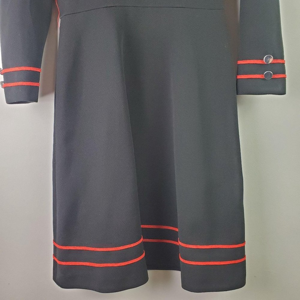 Vintage 1970s Domani Knits Retro A-Line Dress Sz 1 - Picture 4 of 15